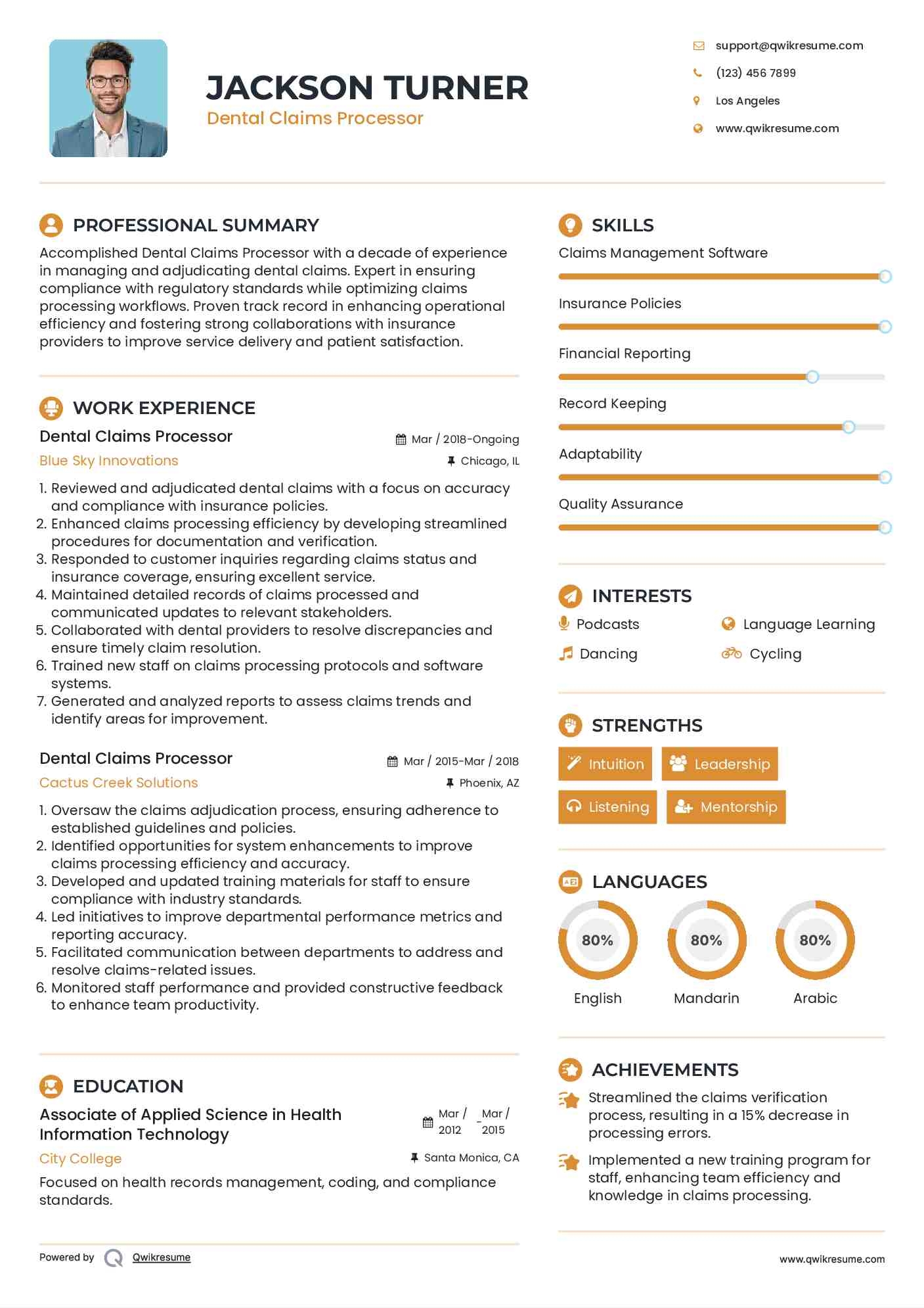 10 Dental Claims Processor Resume Samples U0026 Templates For 2025