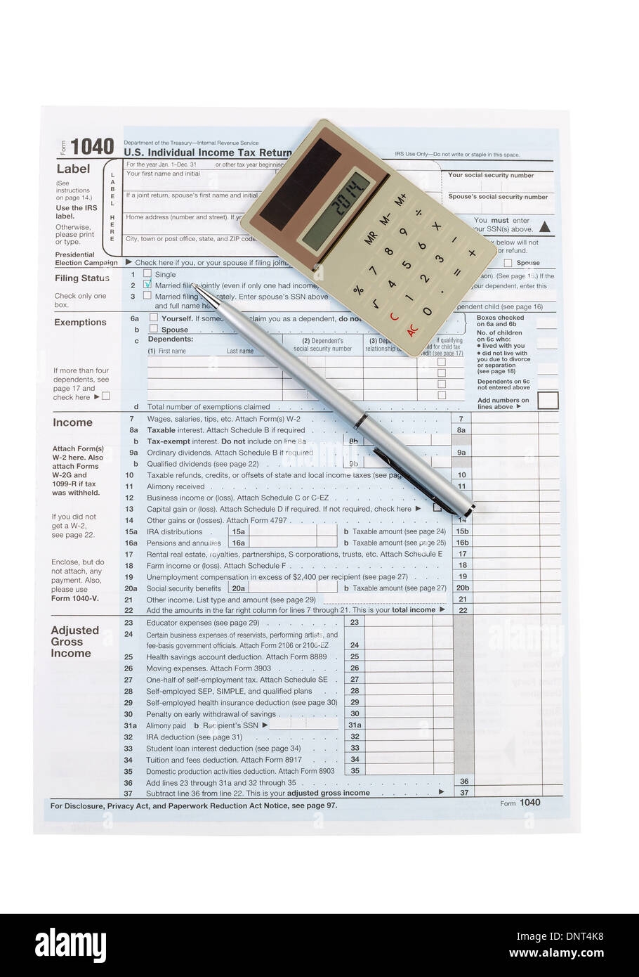 1040 U S Individual Income Tax Return Form Cut Out Stock Images U0026 Pictures Alamy