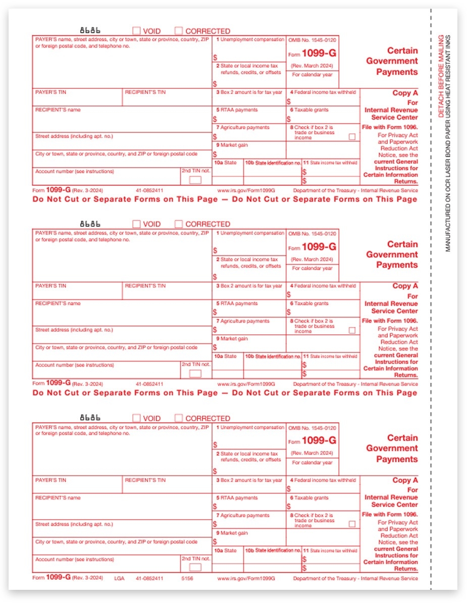 1099 G Form Copy A Federal