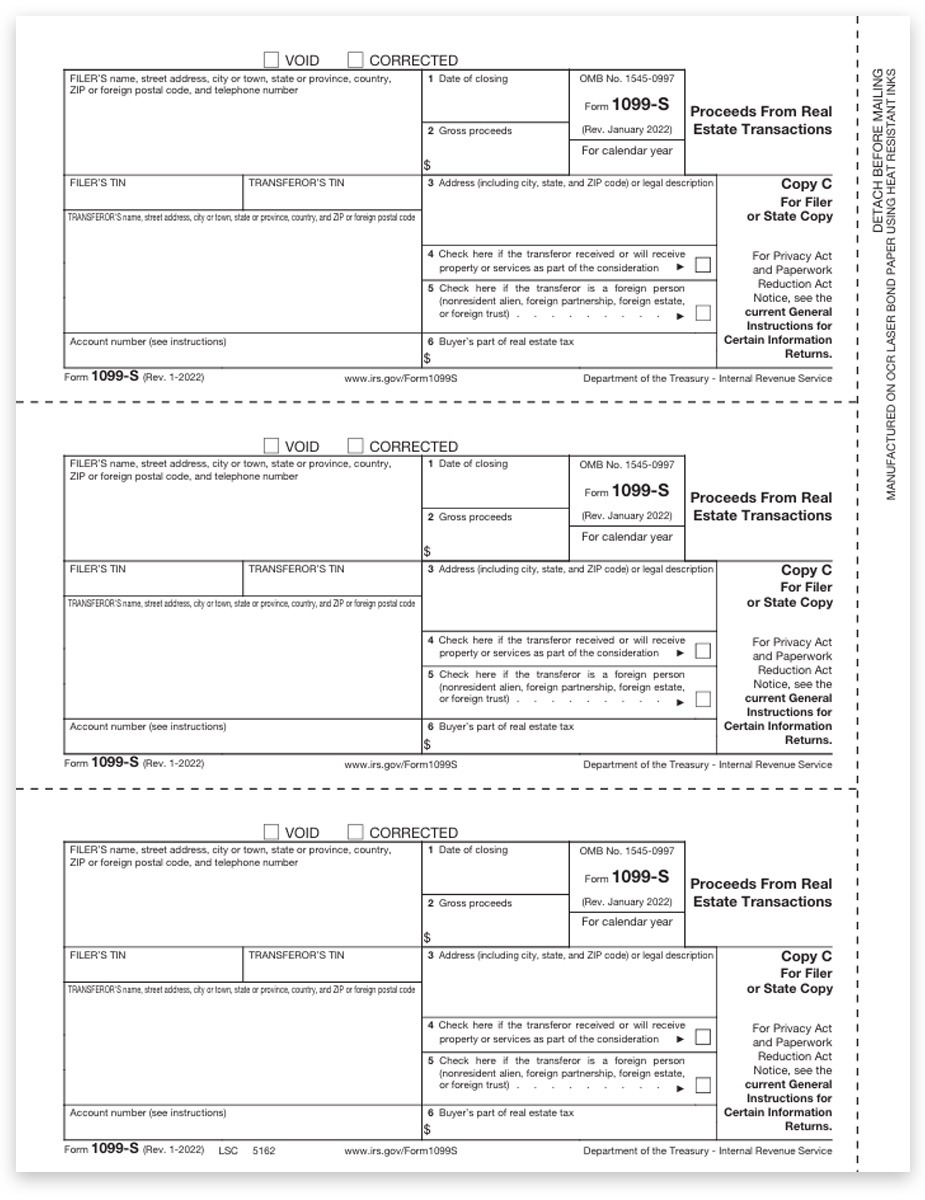 1099 S Form Copy C Filer State