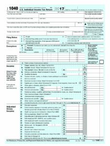 2017 Form IRS 1040 Fill Online Printable Fillable Blank PdfFiller