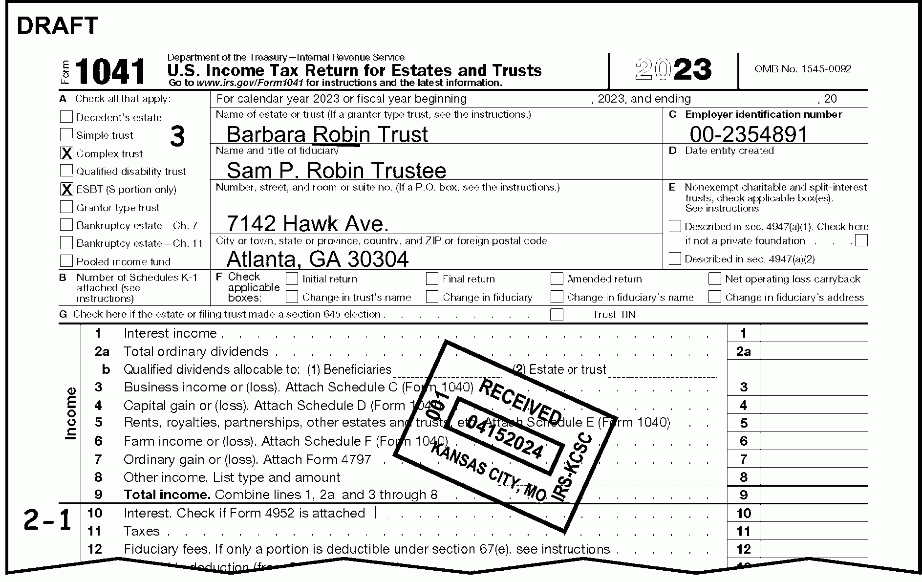 3 11 14 Income Tax Returns For Estates And Trusts Forms 1041 1041 QFT And 1041 N Internal Revenue Service