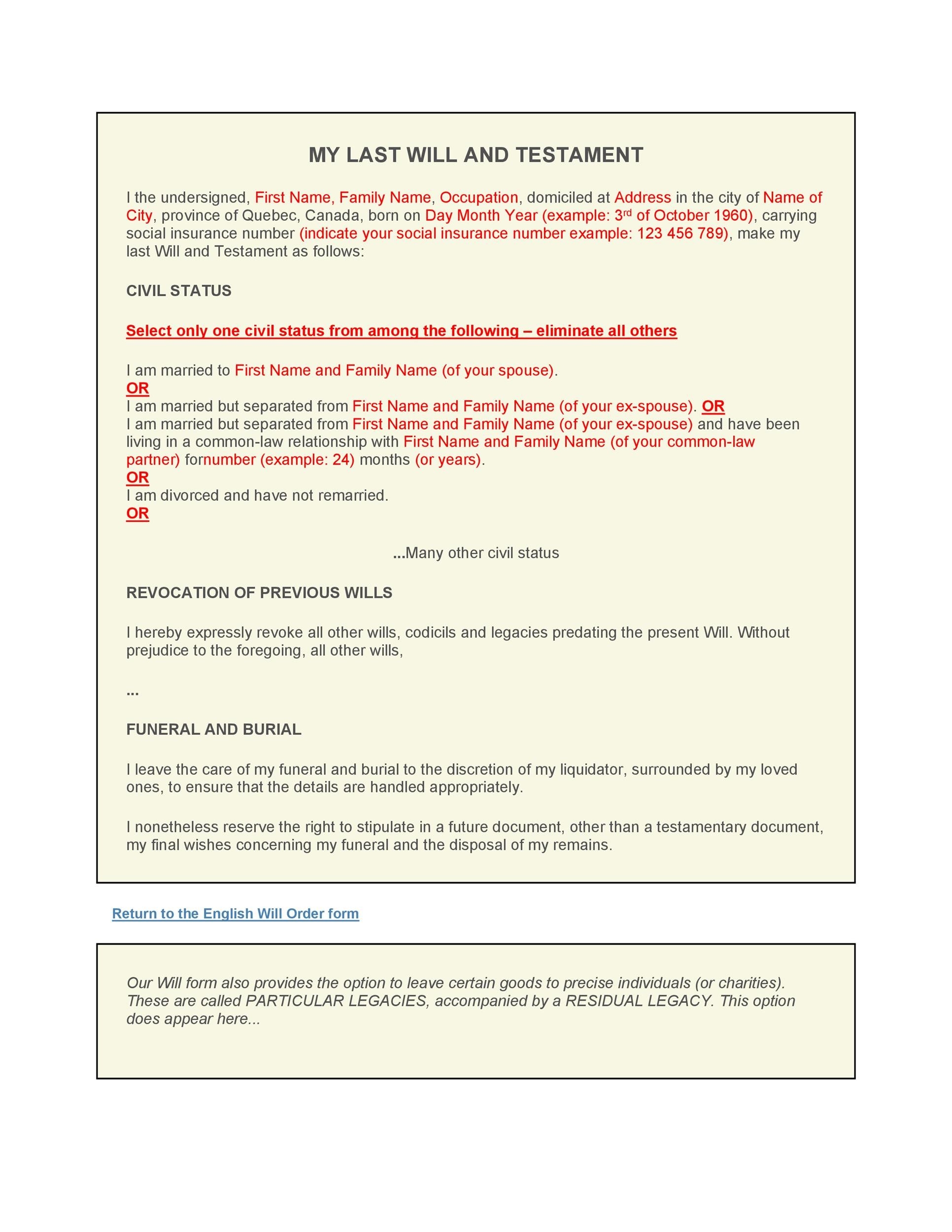 39 Last Will And Testament Forms U0026 Templates TemplateLab