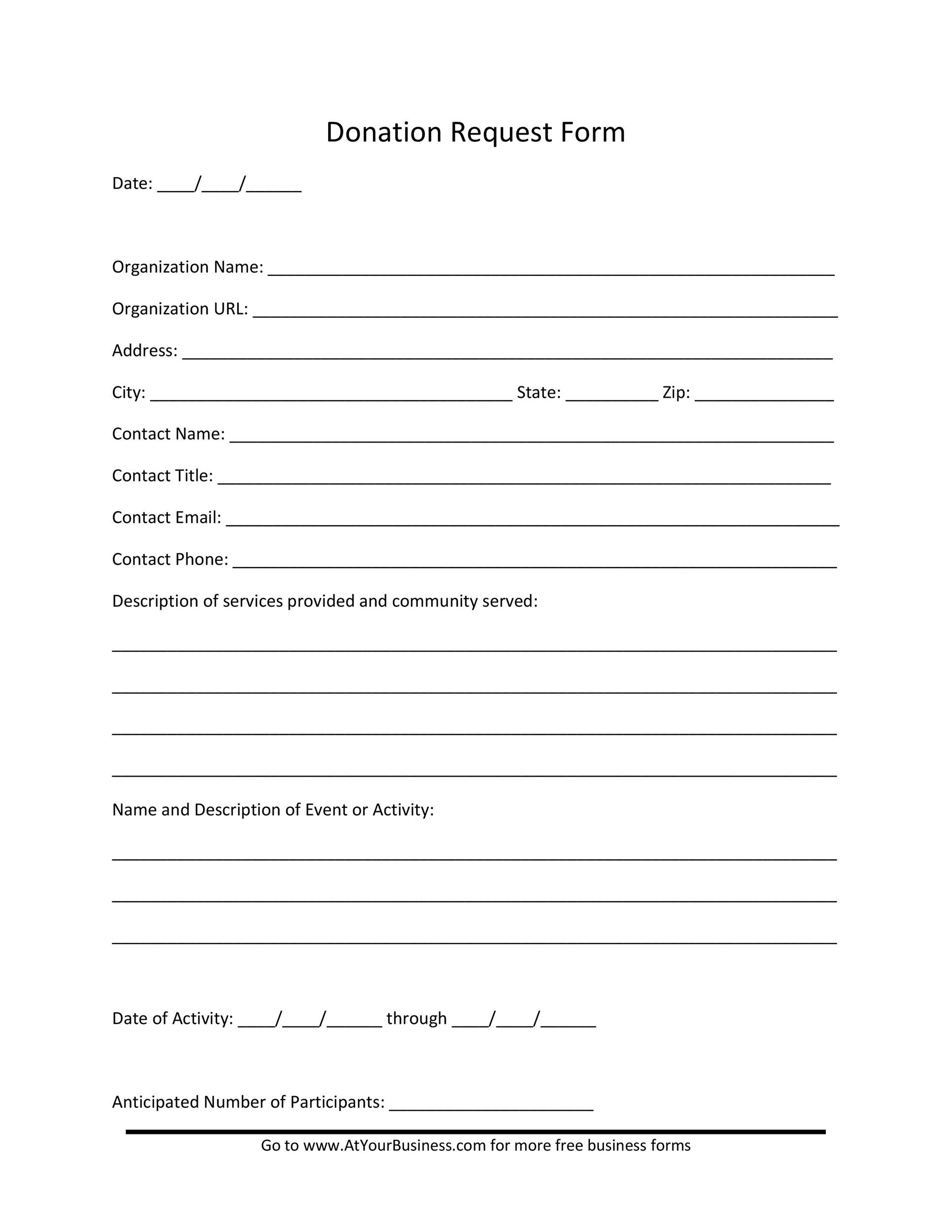 43 FREE Donation Request Letters U0026 Forms TemplateLab Worksheets Library