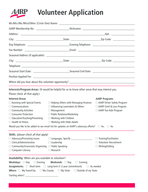 Aarp Enrollment Form Pdf Fill Online Printable Fillable Blank 
