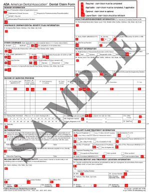 Ada Dental Claim Form 2006 Fill And Sign Printable Template Online