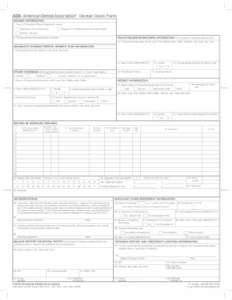 Ada Dental Claim Form Fill Online Printable Fillable Blank PdfFiller