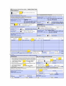 ADA Dental Claim Form Patient And Insurance Information Details