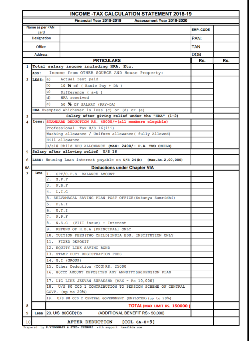 ALL FORMS FOR TEACHERS AND STUDENTS INCOME TAX PDF FORM 2019 2020