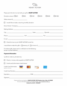 American Heart Association Donation Form Fill Online Printable