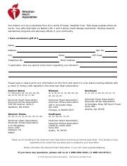 American Heart Association Printable Donation Form pdf Our Mission Is 