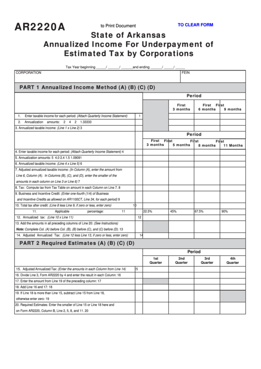 Ar State Tax Forms Printable Printable Forms Free Online