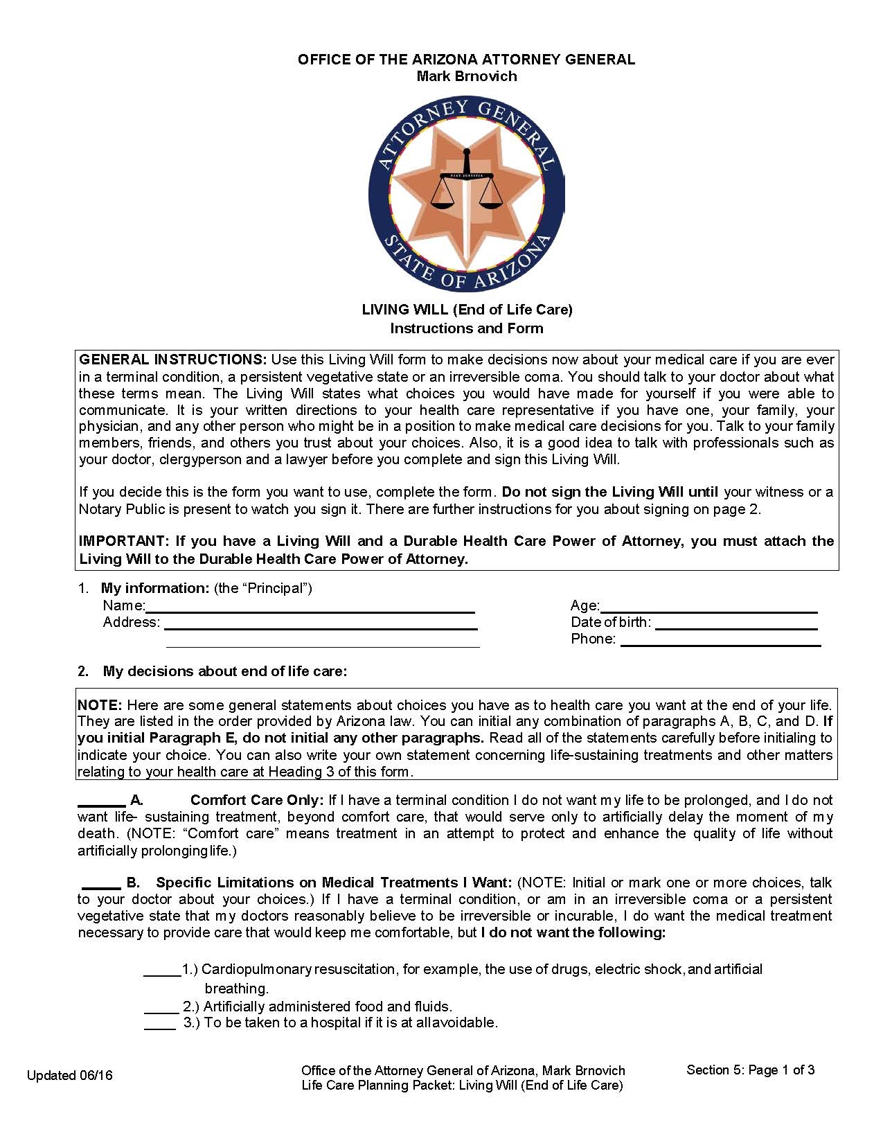 Arizona Will Forms Last Will And Testament Living Will Archives Will Forms Will Forms