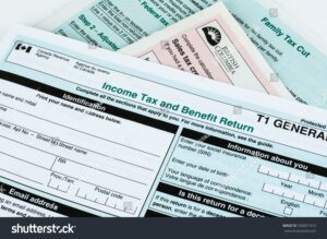 Canadian Tax Form Personal Income Tax Stock Photo 560051410