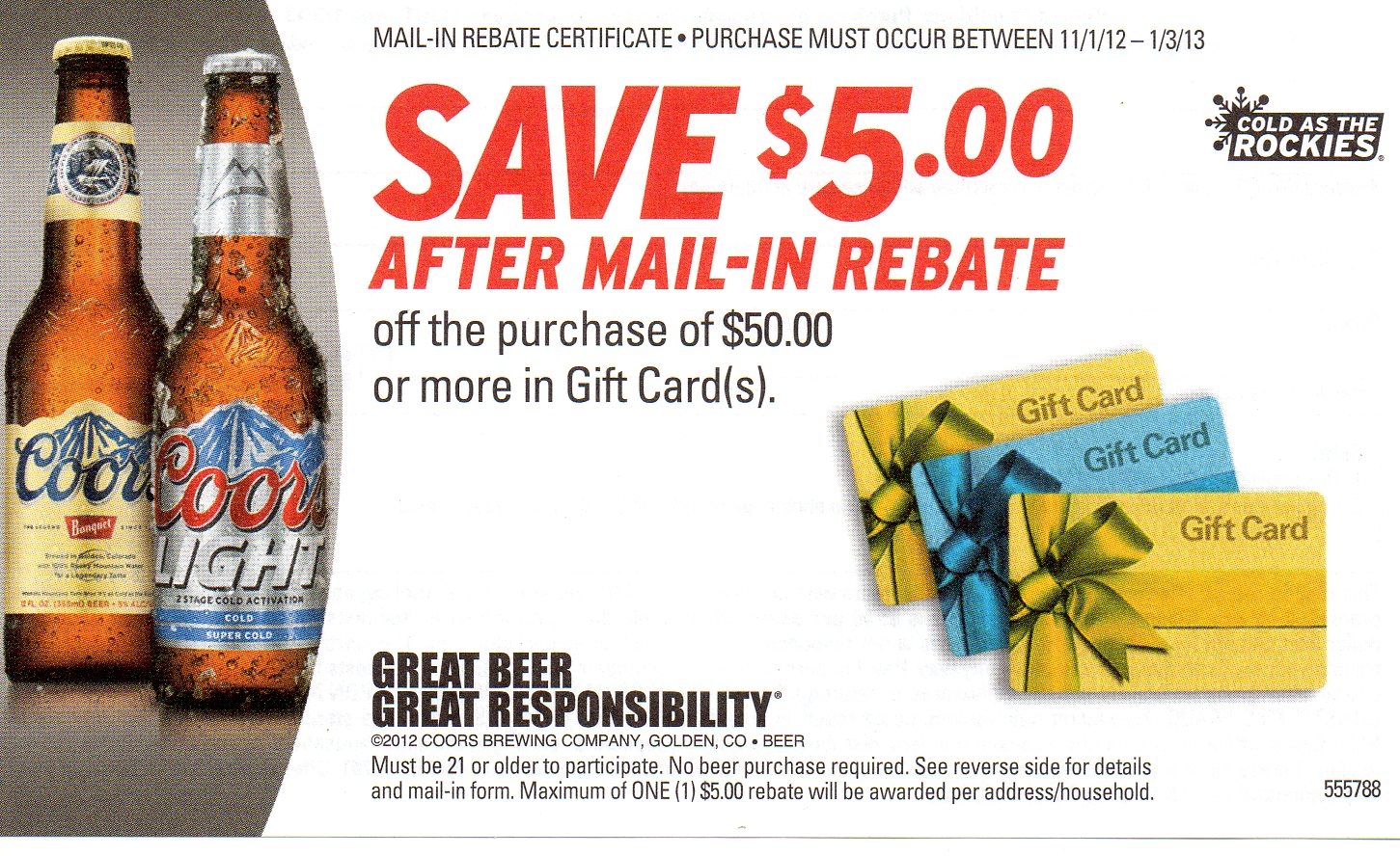 Coors Light Rebate Forms Printable