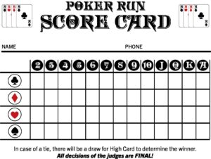 Custom Poker Run Score Cards Etsy