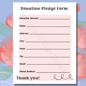 Donation Form Printable Donation Fundraising Flyer School