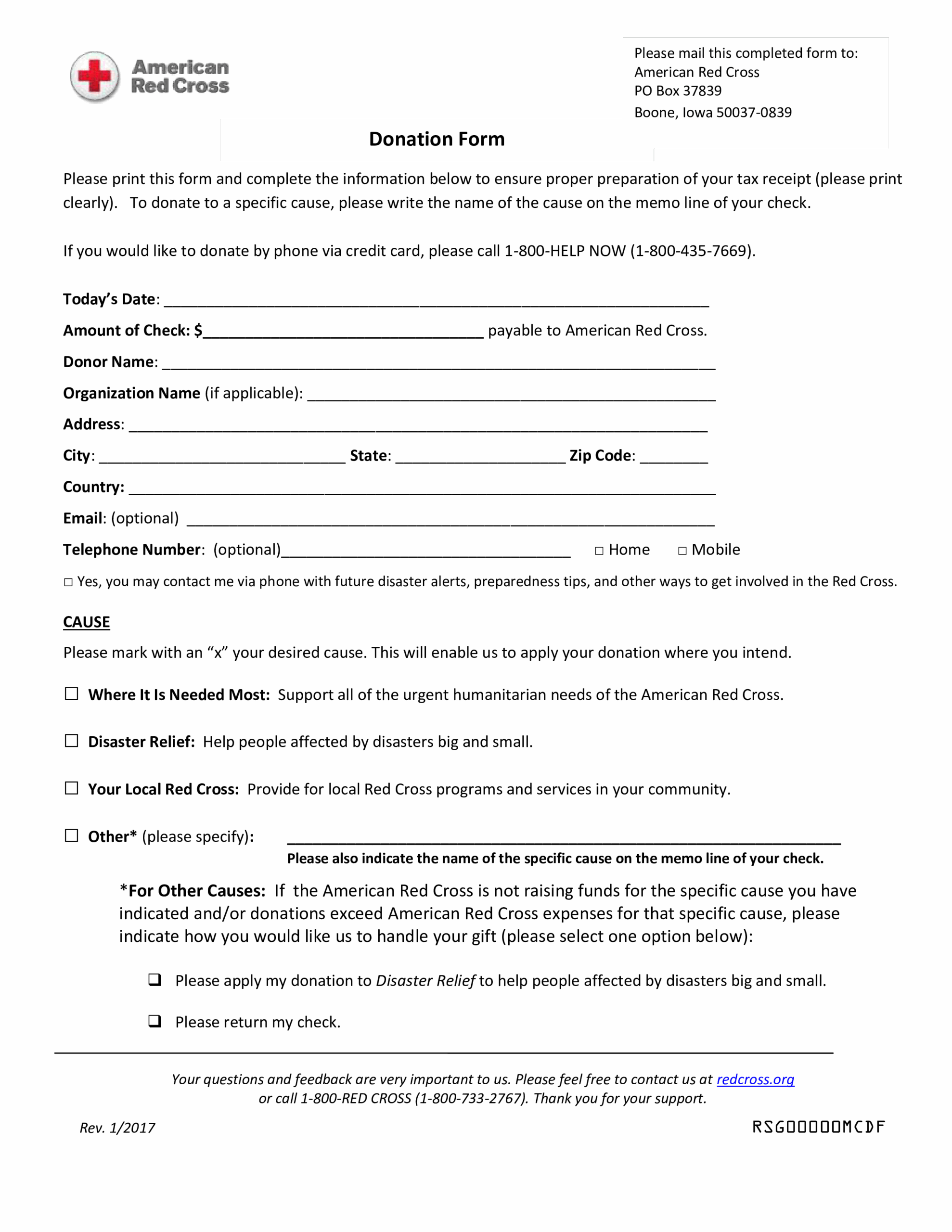 Donation Form Templates At Allbusinesstemplates