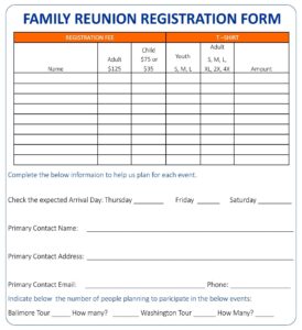 Family Reunion Forms 7 Free PDF Printables Printablee