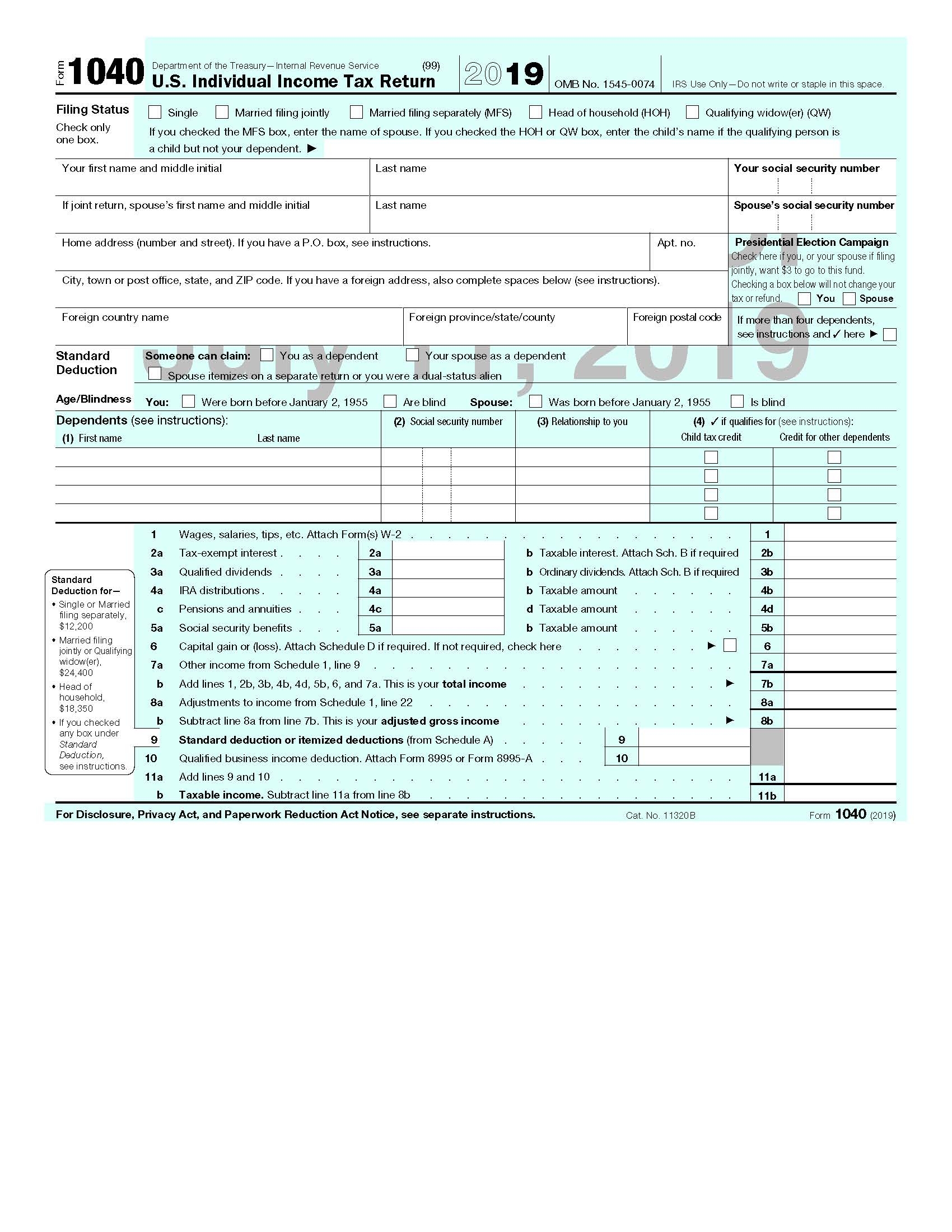 Farewell 1040 Postcard We Hardly Knew Ye Current Federal Tax 