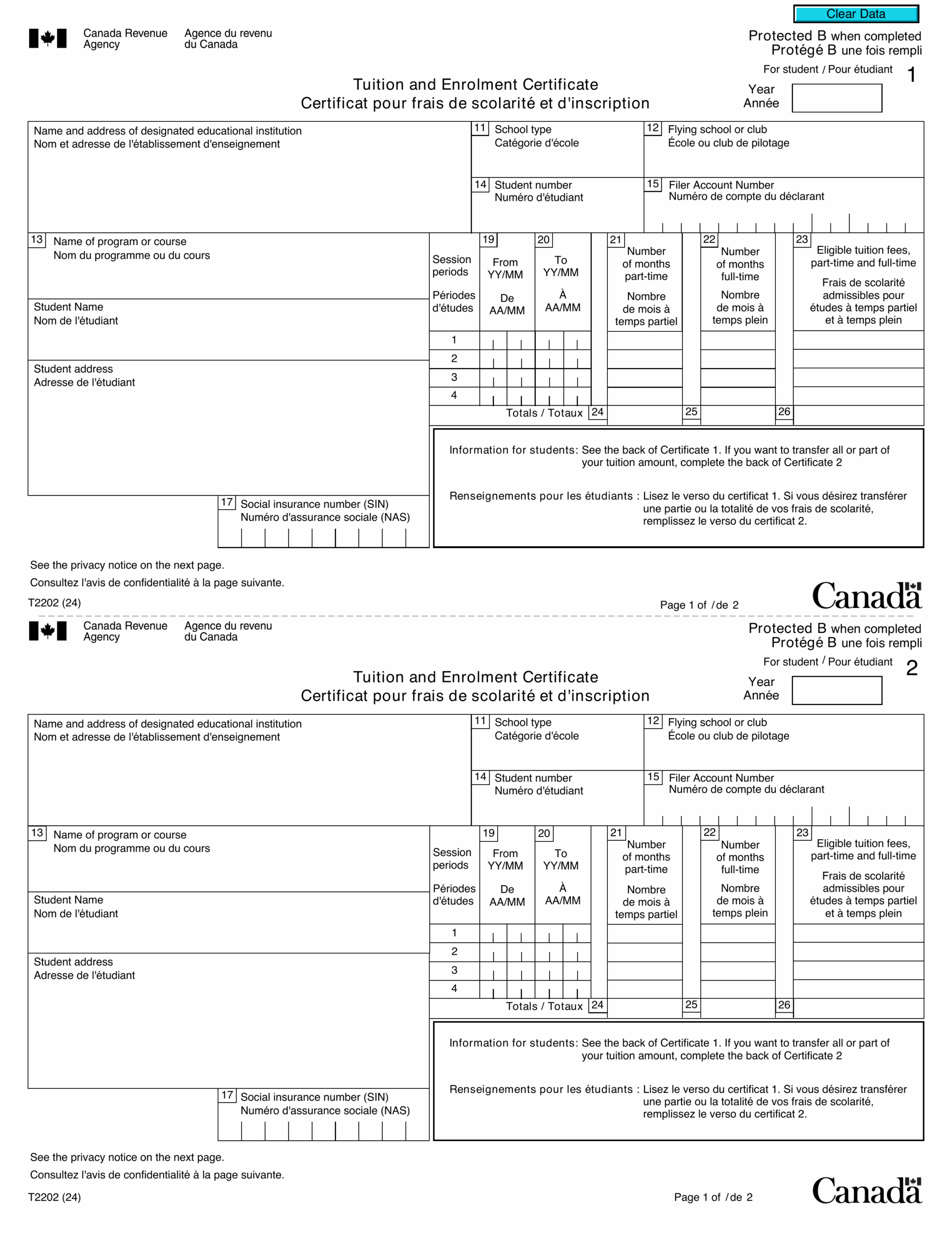 Fill Form T2201 Online Edit Canadian Forms 2024 2025