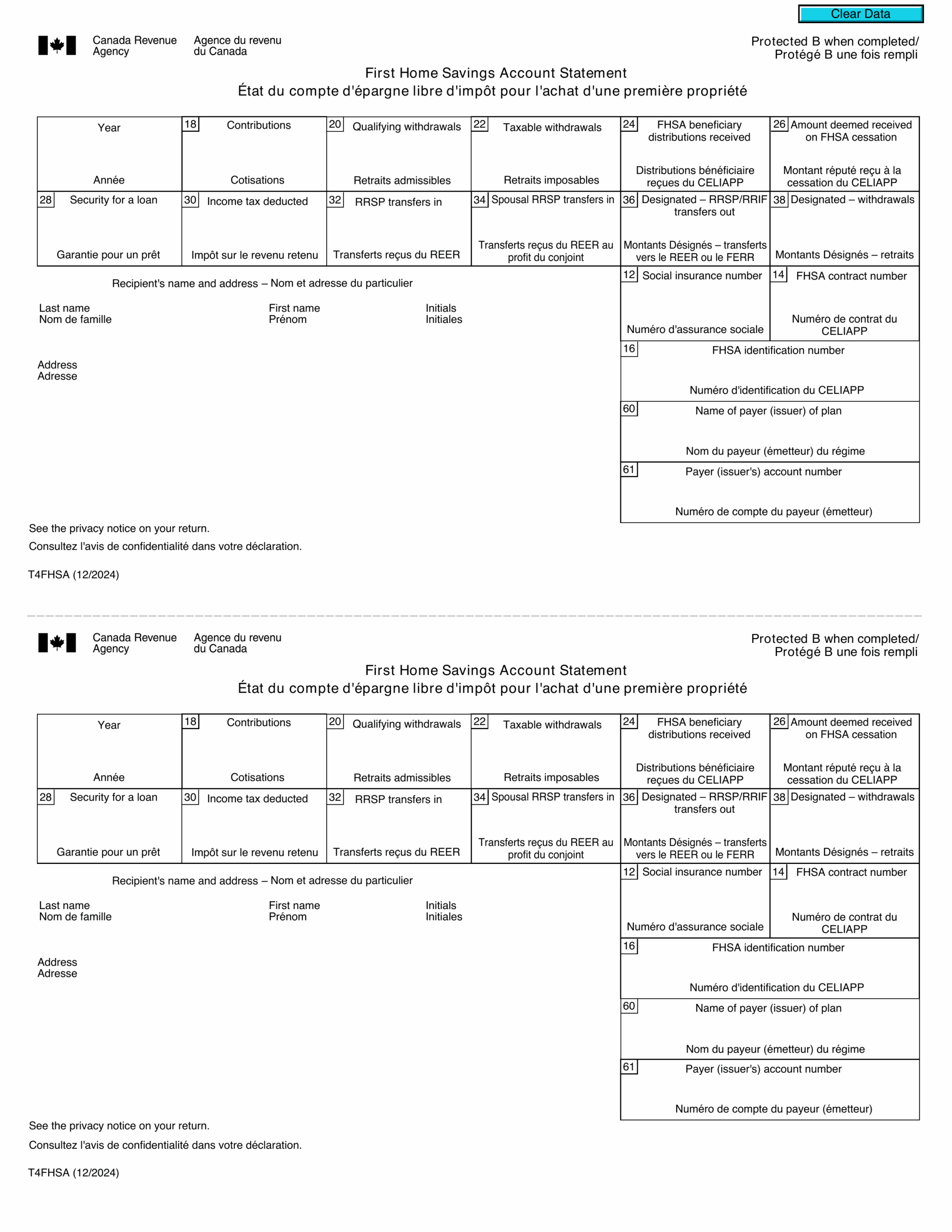 Fill Form T4FHSA 2024 2025 Complete Canadian Tax Forms Online
