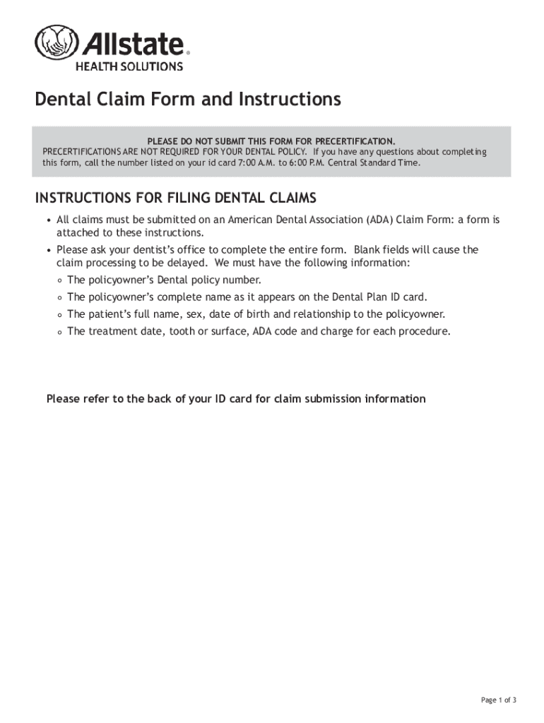 Fillable Online AFLAC Dental Claim Form Fax Email Print PdfFiller