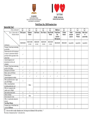 Fillable Online Www heart mediaPrintable Donation Form American 