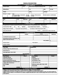 Financial Disclosure Form Indigency Application Lake County Domestic Relations Court