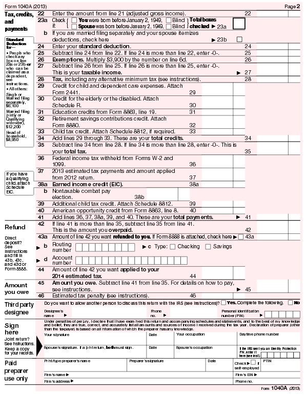 Form 1040a Printable Prntbl concejomunicipaldechinu gov co