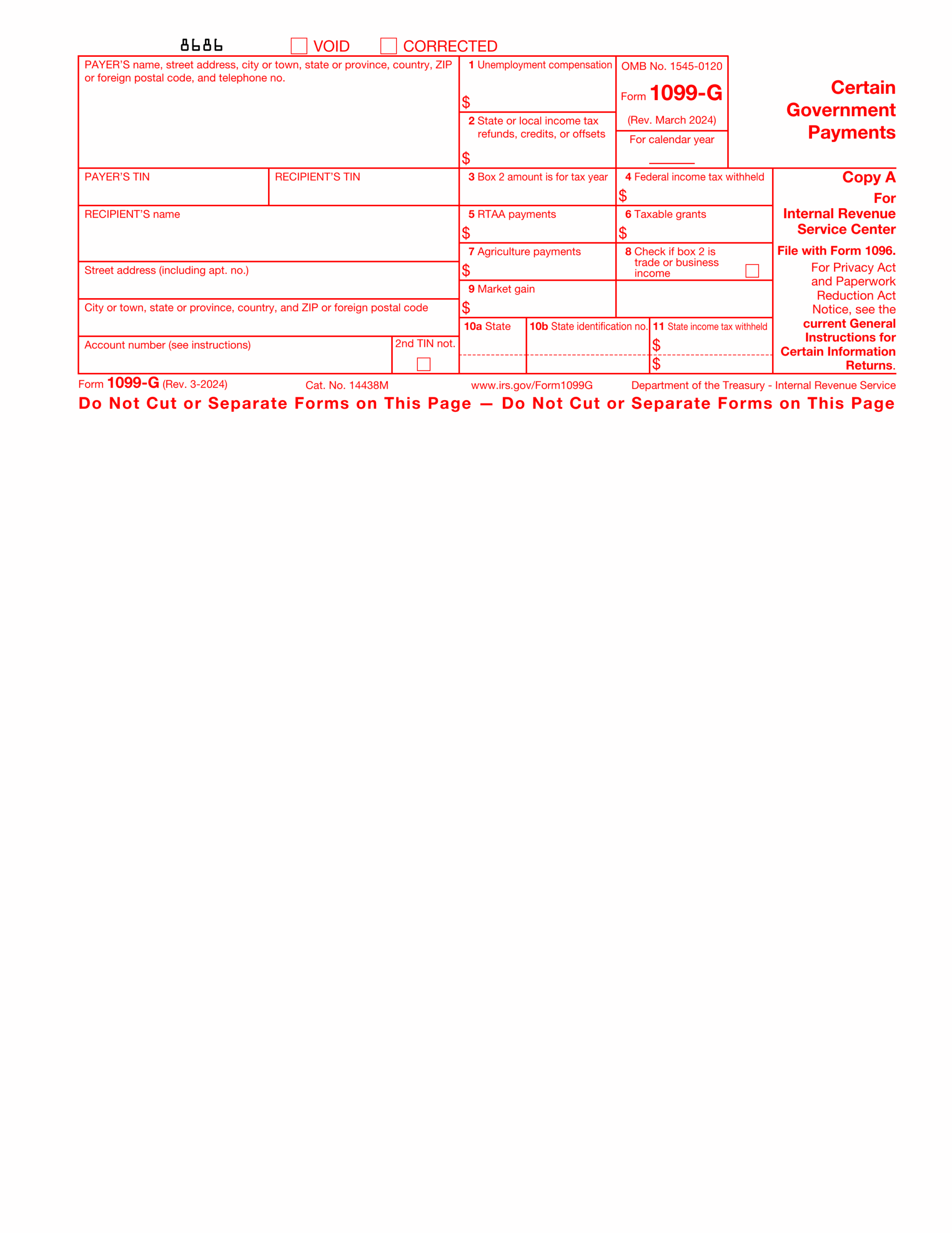 Form 1099 G 2024 2025 How To Fill U0026 Download PDF Guru