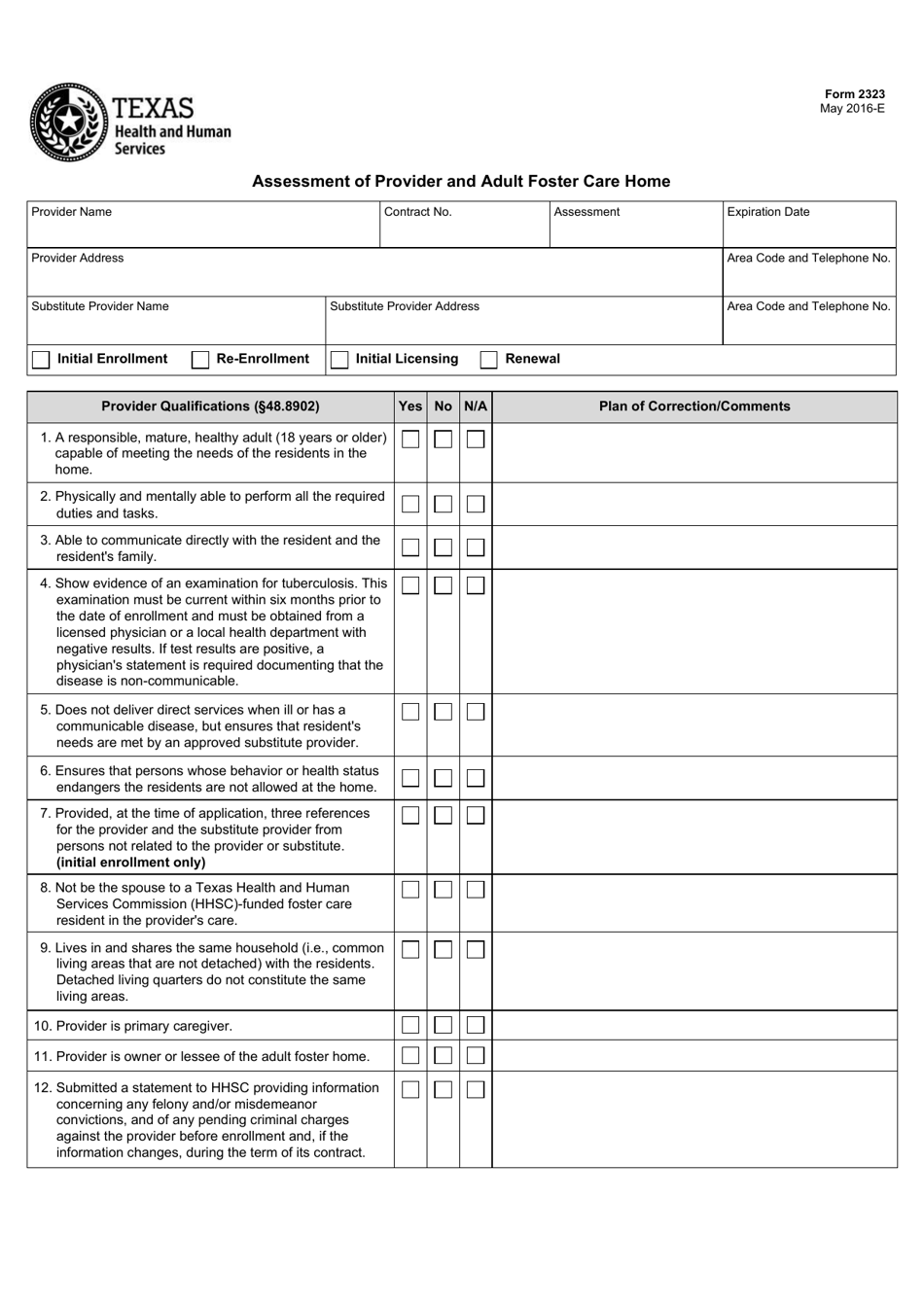Form 2323 Fill Out Sign Online And Download Fillable PDF Texas