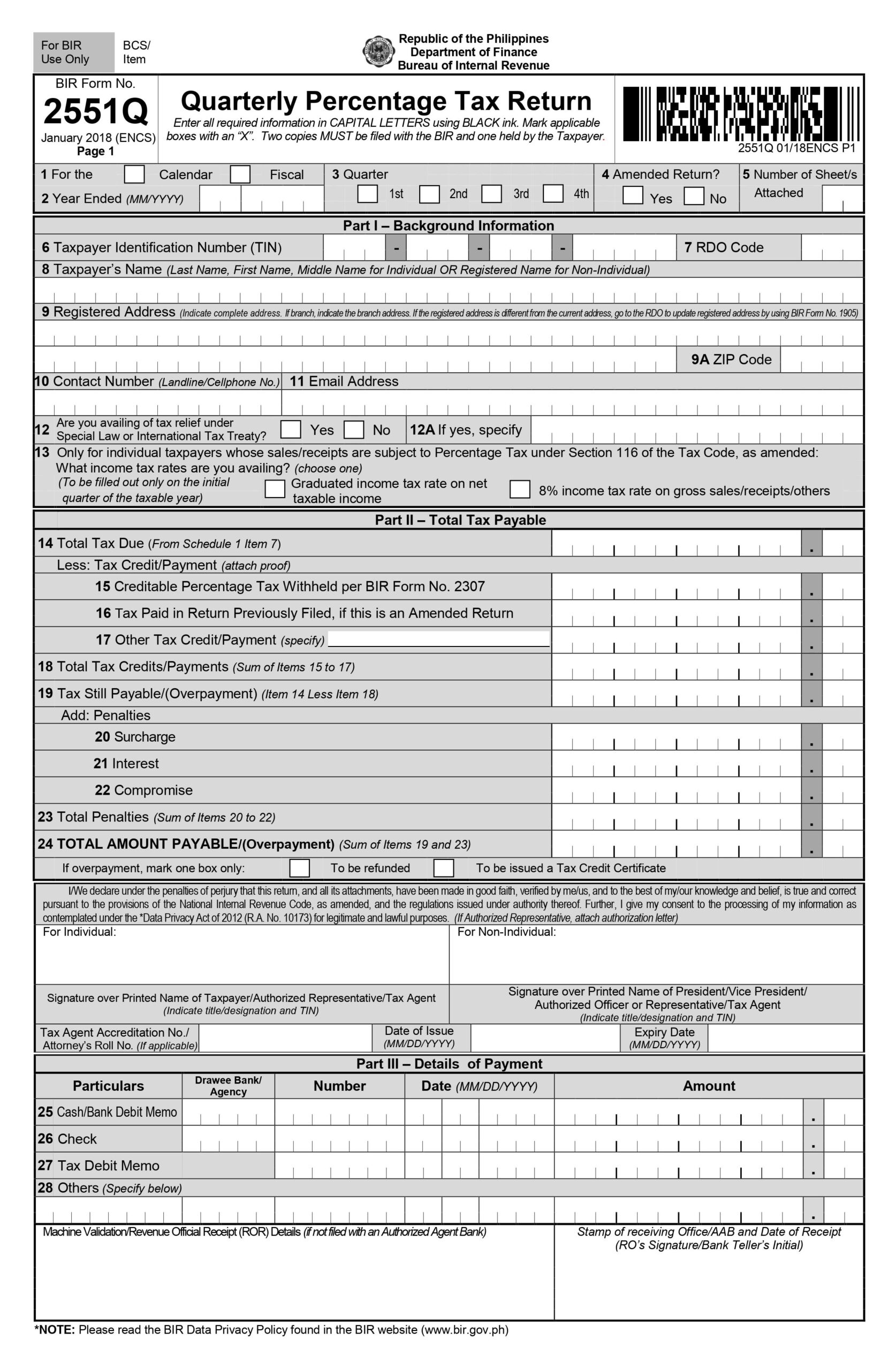 Form 2551Q