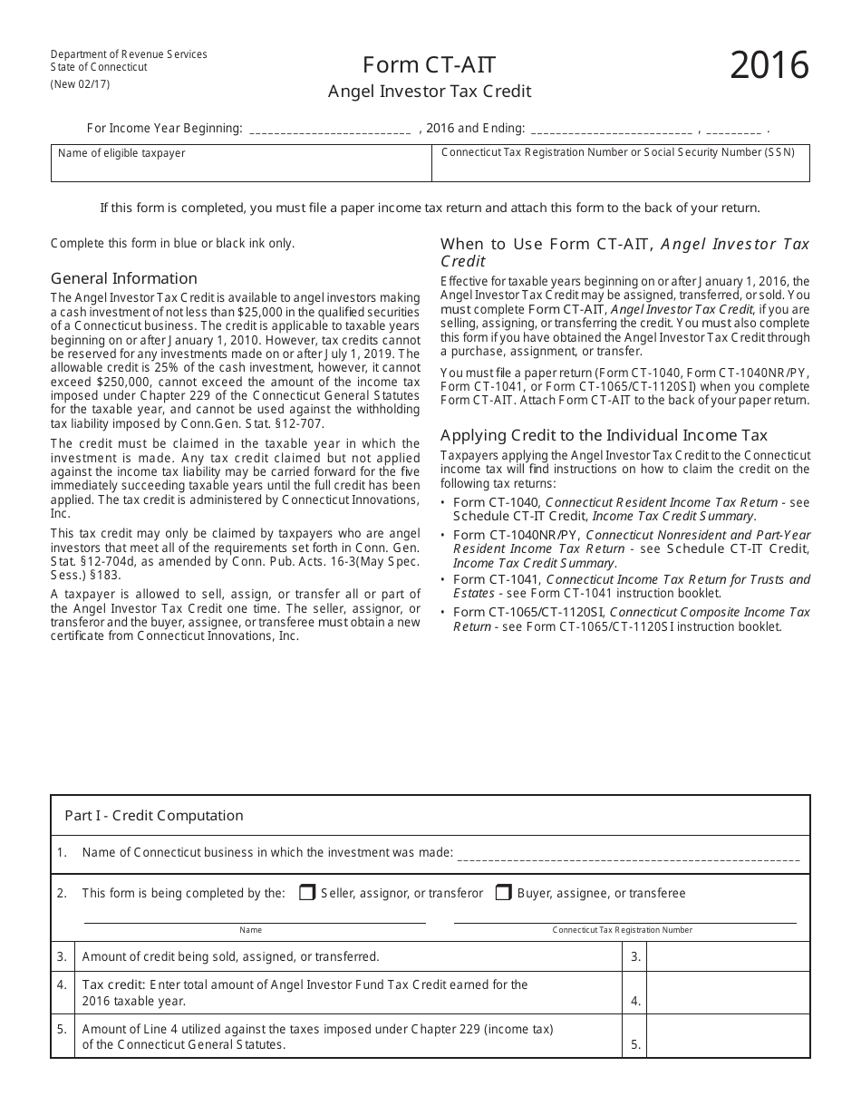 Form CT AIT Fill Out Sign Online And Download Printable PDF Connecticut Templateroller