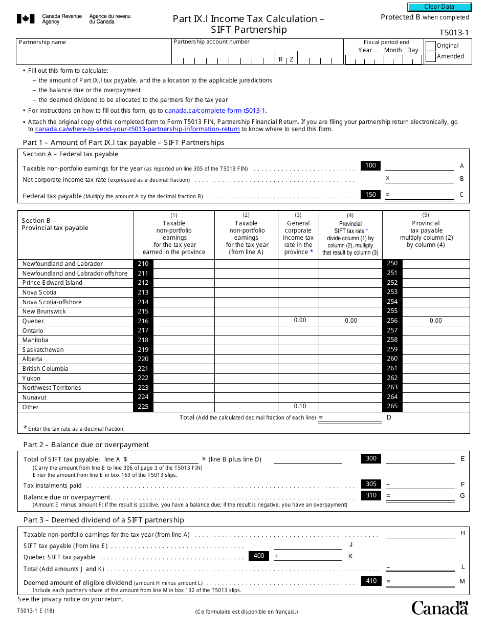 Form T5013 1 Part IX I Fill Out Sign Online And Download 