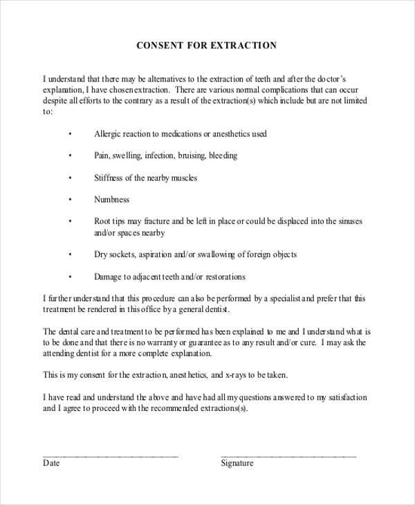 FREE 8 Dental Consent Forms In PDF MS Word