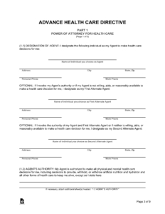 Free California Advance Directive Form Template PDF Word EForms
