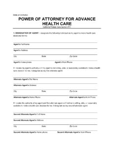 Free California Advance Health Care Directive Form CocoSign