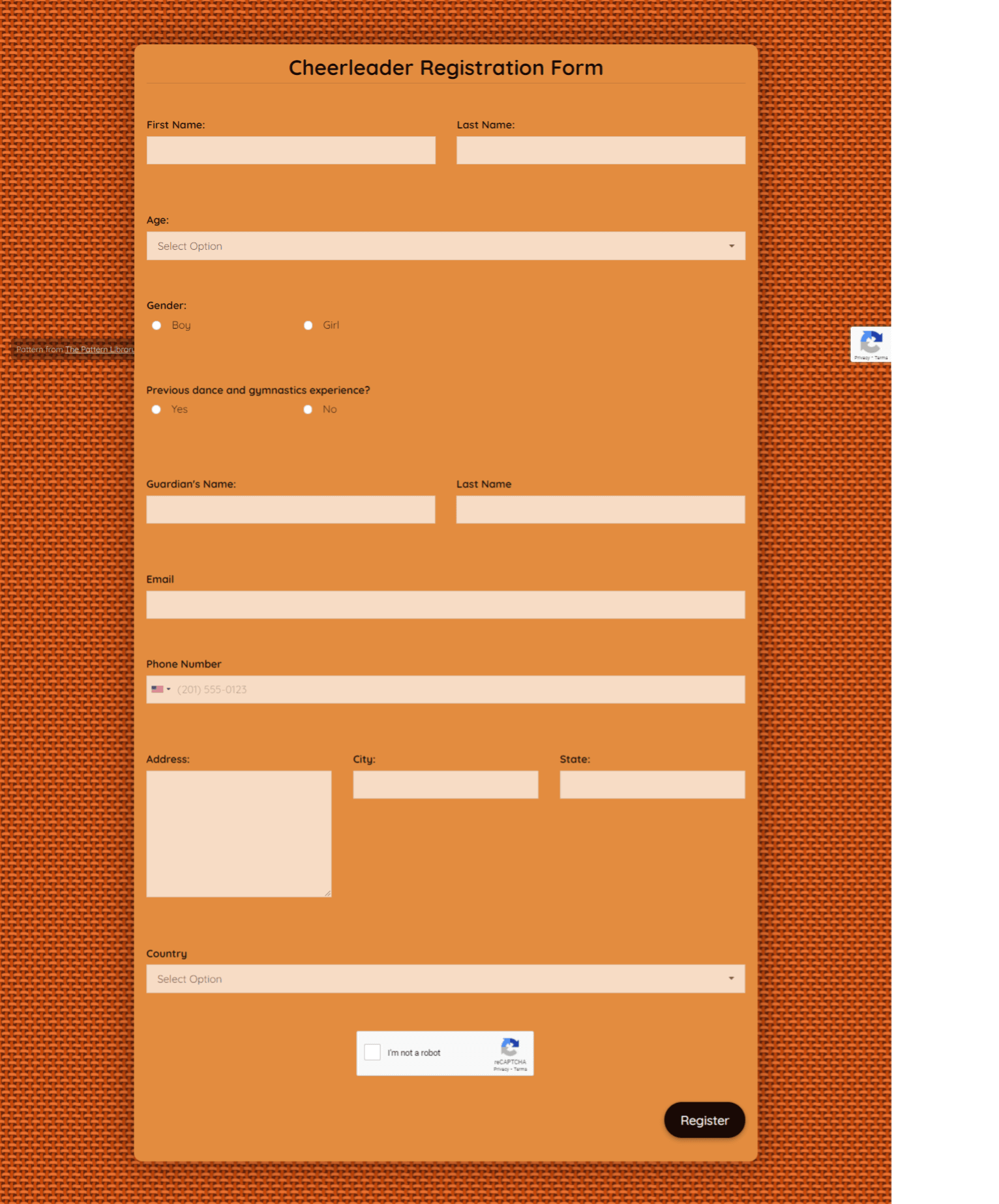 Free Cheerleader Registration Form Template Formplus
