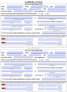 Free Illinois Bill Of Sale Forms PDF
