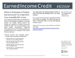 Free Louisiana Louisiana EIC Labor Law Poster 2025