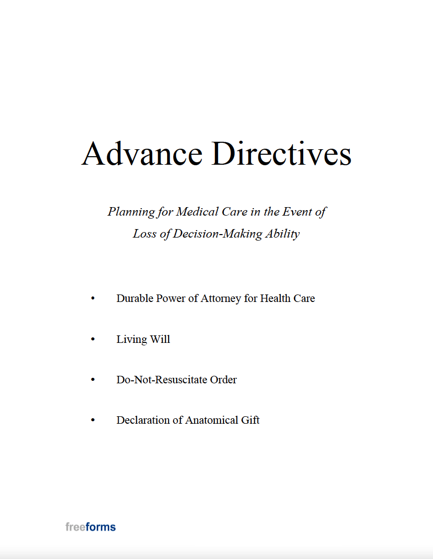 Free Michigan Advance Directive Form Medical POA U0026 Living Will