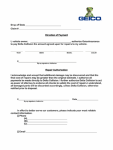 Free Printable Direction To Pay Form