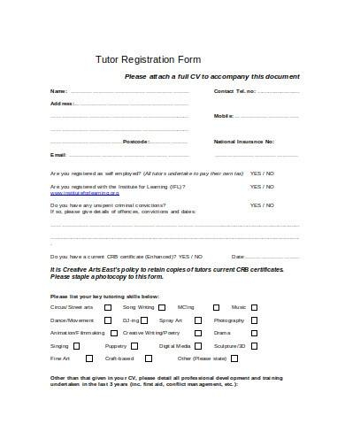 Free Printable Tutoring Forms Free Templates Printable