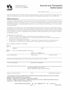 Free USAA Direct Deposit Authorization Form PDF EForms