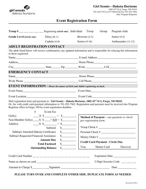 Girl Scout Registration Form 2023 Printable Forms Free Online