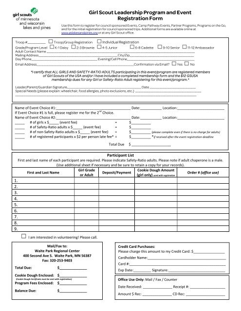 Girl Scout Registration Form Printable How To Create Vrogue co