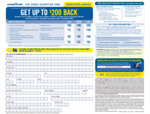 Goodyear Rebate Forms 2025 Printable