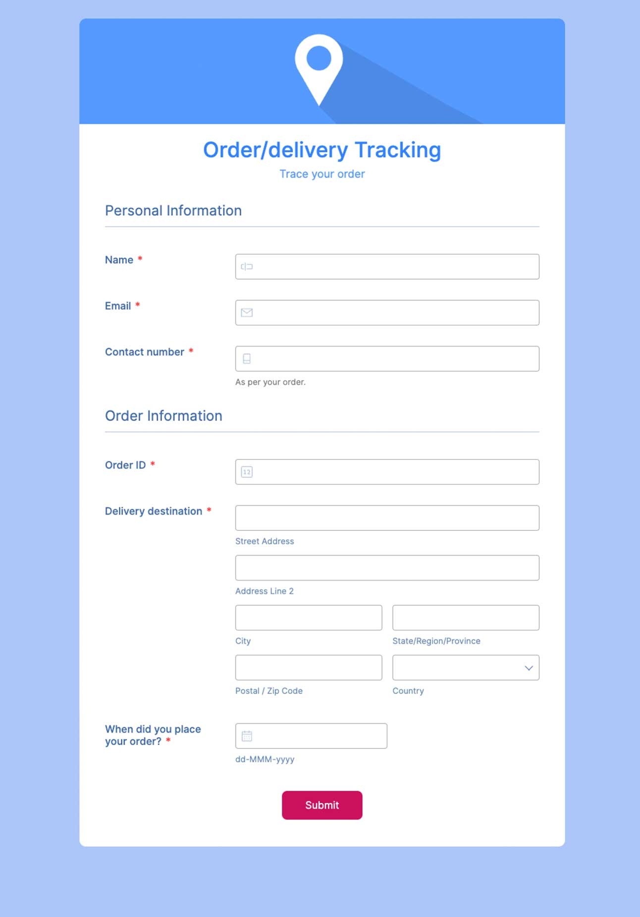 HTML Form Templates Free Online Form Templates