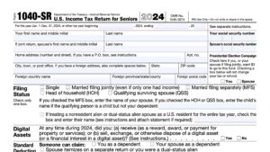 IRS Form 1040 SR Instructions Tax Return For Seniors